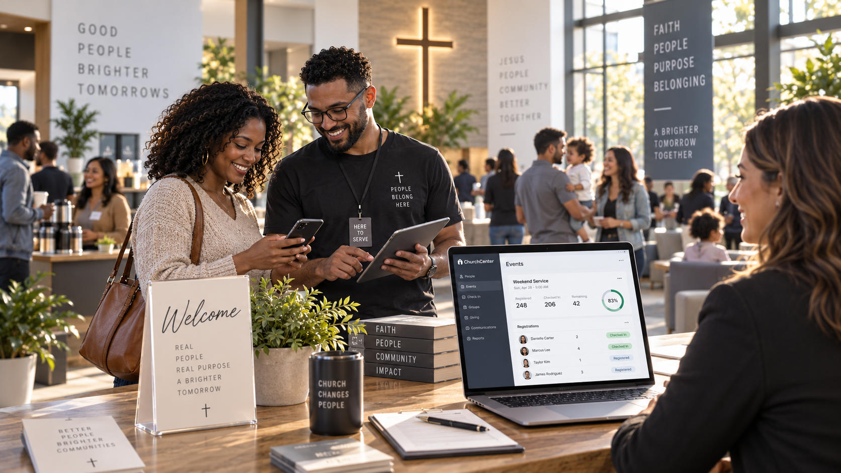 Church check-in team
